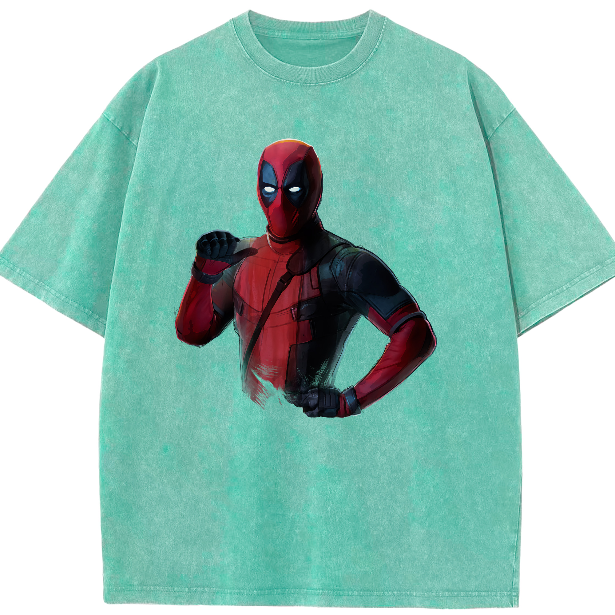 （画像用） Deadpool デッドプール 綿100% ヴィンテージ風 半袖Tシャツ（フロントプリント）